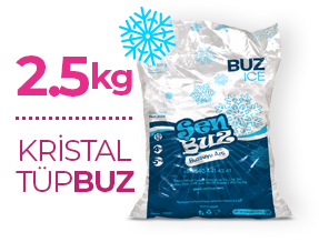 2.5 kg Kristal Tüp Buz